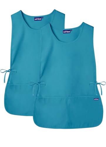 Sivvan Unisex Apron - Cobbler Apron 2-Pack - S87002 - Teal Blue - R
