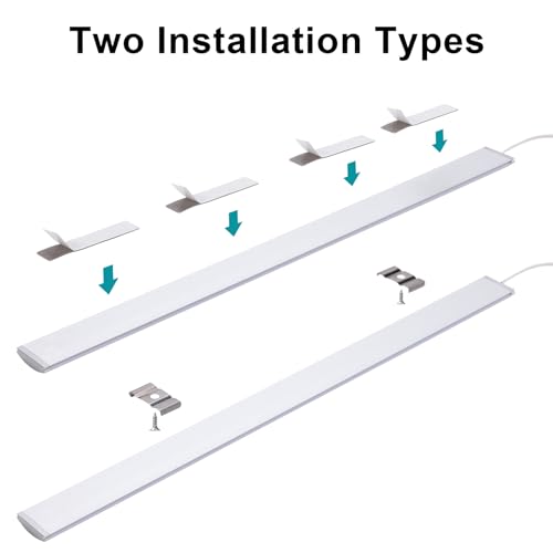 Image of LED Under Cabinet Lighting with Touch Switch, Dimmable Under Cabinet Lights, Under Counter Lighting for Desk, Cold White 6000K