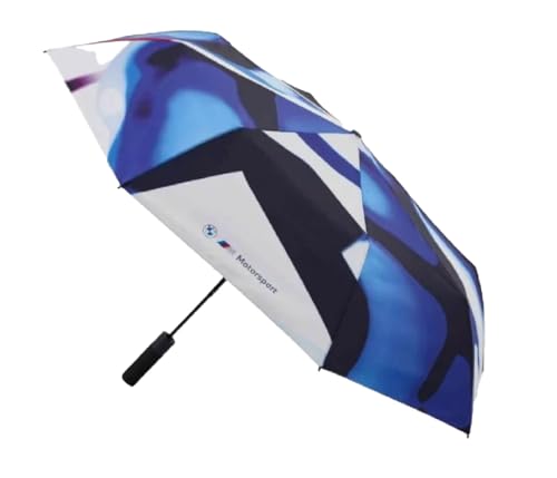 BMW M Motorsport Ombrello tascabile leggero automatico compatto ombrello, Blu, 100 cm