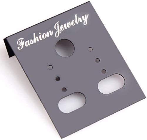 FRECI 1000 Pieces Earring Display Cards Earring Card Holder Jewelry Display Cards Kraft Paper Tags for DIY Ear Studs and Earrings - Black