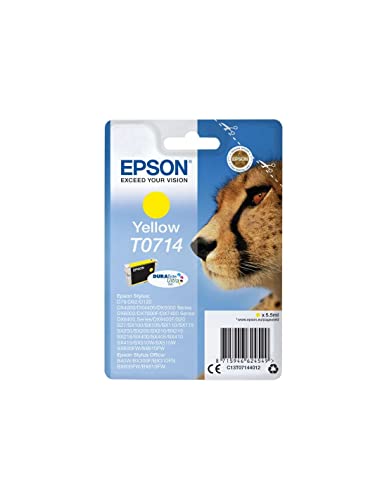 Epson T071 Serie Ghepardo, Cartuccia originale getto d'inchiostro DURABrite Ultra, Formato Standard, Giallo