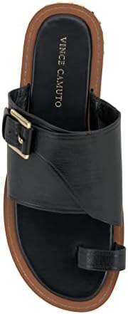 Vince Camuto Women's Cooliann Toe Ring Sandal Flat, Black, 6.5 | Image 4