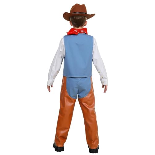 Disfraz completo de vaquero para niños 3-4 años miniatura 3