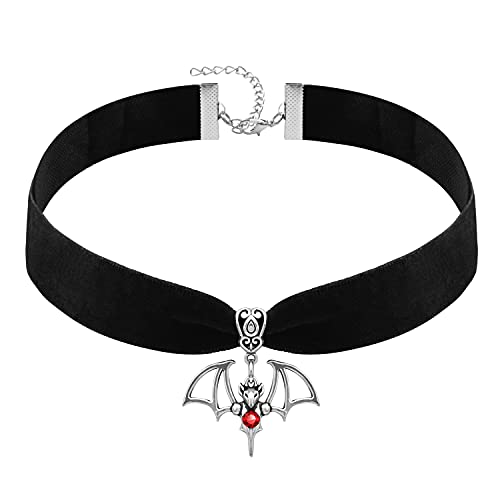 RareLove Halloween Costumes Black Velvet Gothic Collar Choker Retro Spider Necklace Alloy Plated Gothic Accessory for Women