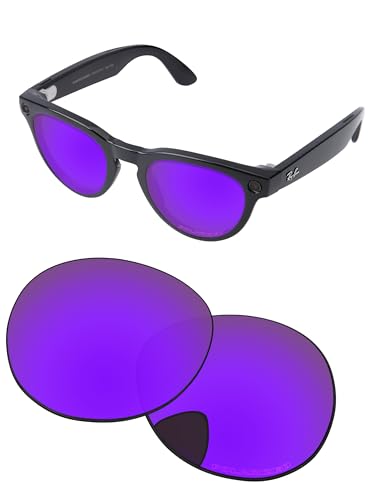 Image of Replacement Lenses for Ray-Ban Meta Headliner RW4009 & RW4013 50mm AI Glasses - Photochromic, Anti Blue Light Lens