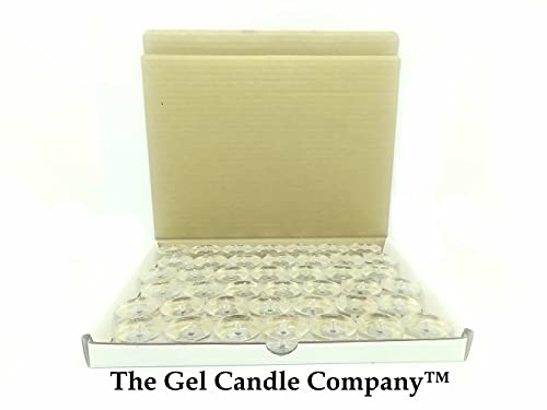 42 Pack 100% Clear Unscented Tea Light Candles Up To 8 Hours Each Mineral Oil Based Weddings Special Events Restaurants The Gel Candle Company #TOP3
