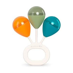 SUAVINEX Sonajero para Bebés, a partir de 4 Meses. Fácil de Agarrar, con Sonidos Estimulantes, Azul y Naranja