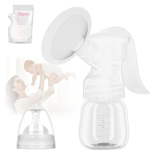 Anluomania Tiralatte Manuale180 ML, Pompa 'Allattamento morbido con Tettarella, Portatile, Design Anti-Perdita,...