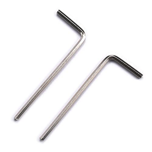 Musiclily Basic Metric 2mm Steel Guitar Bass Allen Key Hex Wrench for Guitar Knob with Set Screw Nickel (Set of 2) - Image 4