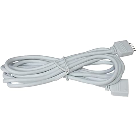 Lumonic 2m RGBW LED Cable de extensión Blanco Conector de 5 Pin Cover