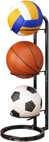 Image of ARHAT ORGANIZERS Sports Ball Stand | Portable and Multiple Stand for Football, Basketball and Volleyball| 3-Tier Cube Garage Sports Organizer Indoor