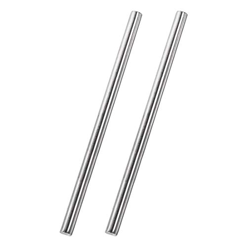 Image of uxcell 8mm x 250mm 304 Stainless Steel Solid Round Rod for DIY Craft - 2pcs