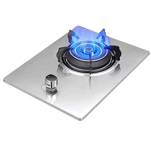 Aouoeeo Placa de Gas, Encimera de Gas, Cocina de Gas de 33 cm empotrada en Cristal Negro, fácil de Limpiar.