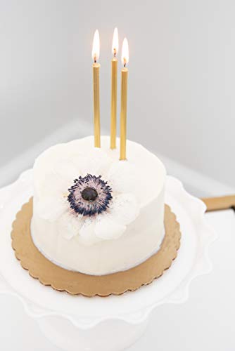 Image of Papyrus Birthday Candles, White and Black Stripe and Gold (24-Count)