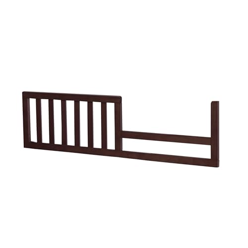 Image of Toddler Bed Safety Guard Rail for Sorelle Convertible Cribs - Solid Wood Rail for Convertible Crib to Toddler Bed Conversion - Safety Bed Rail for Children (Model #152, Espresso)