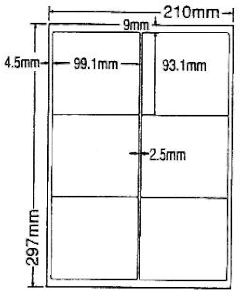 Amazon | LDW6GM-3 OAラベル ナナワード （99.1×93.1mm 6面付け A4判