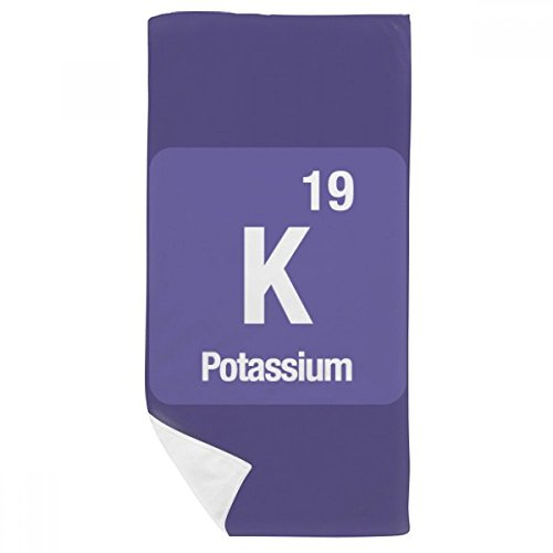 Serviette de bain K Potassium element chimique en microfibre douce 35x70cm multicolore