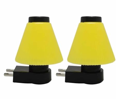 Image of GURUSOAMI Small lamp Type 2 Pin Night Lamp 0.5 Watt Plug & Play Bulb for Bedroom, Living Room, Zero Watt Light Direct Socket use for Night (Yellow, 1) LED