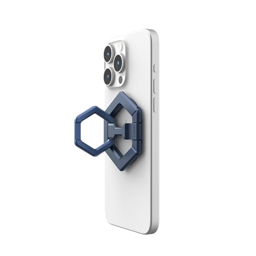 Image of URBAN ARMOR GEAR UAG Magnetic Ring Stand Compatible with MagSafe Magnet, Removable Metal Finger Ring Grip 360 Rotation Adjustable Kickstand for iPhone 17, Galaxy S26, Mallard /Bright Blue