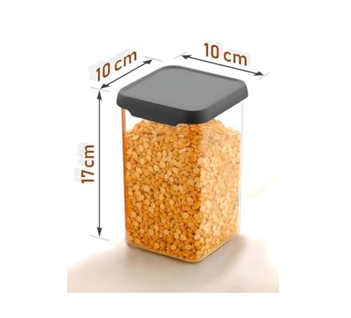 Image of Air Tight Containers for Kitchen Storage (Pack of 12, 1100 ML), Kitchen Storage Box, Airtight Container Set, Fridge Storage Containers for Pulses, Cereals, Grains, Fruits, Vegetables