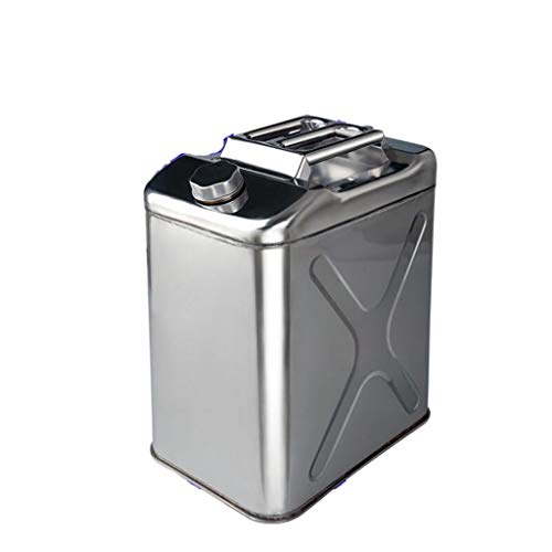 Thicken 201/ 304 Stainless Steel Oil Drum Petrol Drum, 5L-40L Diesels Can Fuel Tank Car Spare Gasoline Barrel, Road Travel Portable Gas Station, Automobile Small Boat Transport Oil Drum, Food Material