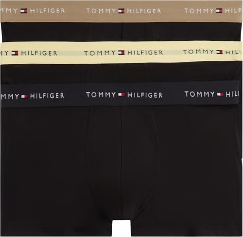 Tommy Hilfiger Herren 3er Pack Boxershorts Trunks aus Baumwolle mit Stretch, Schwarz (Blk/Citrnela/Woodridge), L 1