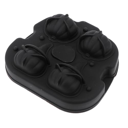 Molde de hielo de silicona negro en forma de calabaza miniatura 1