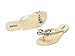 Melissa Harmonic Eclipse Womens Fashion Sandals - Dressy Flip Flops with Metallic Bow - Lightweight PVC, Flexible Design - Summer Sandals for Women, Flat & Flexible, Beige, 6