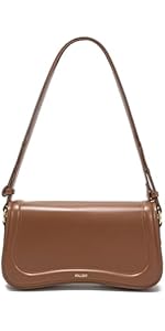 JOLLQUE Crescent Shoulder Bag for Women,Small Leather Dumpling Crossbody Bags,Unique Trendy Desig...