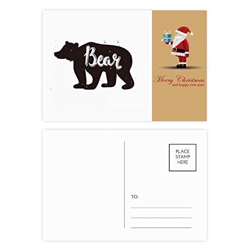 Cartes postales ours noir et blanc : lot de 20 illustrations animalières pour correspondance
