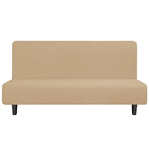 Image of Easy-Going Stretch Large Futon Slipcover Armless Futon Cover Sand