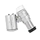 Schmuck Lupe,60X Mini Mikroskop Lupe Mit Led UV Ligh Lampe FüR Diamanten,Edelsteine,MüNzen,Währungserkennung,GravurenVergrößerungsglas mit Licht,Uhrmacherlupe,Taschenmikroskop