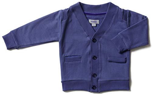 Cardigan pour garçon et fille en pur coton doux Smoob Bana Bleu 18 mois
