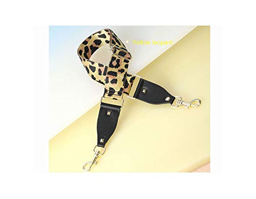 Verstellbarer Taschenschultergurt Pu Breiter Schultertaschengurt Ersatzgurt Tasche Gürtel Leopardenmustergurte für Taschen Gelb