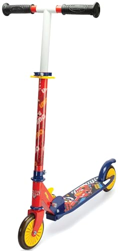 Smoby Cars - Patinete plegable de dos ruedas con manillar ajustable y freno