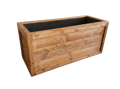TOTAL WOOD 2012 Pflazkasten Blumentopf Blumenkasten pflanzkubel auf Holz Garten terrasse 100x40x45h cm Verwendung im Innen- und Außenbereich