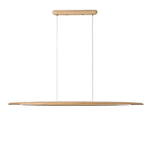 AHQX LED Hanging Lamp Wooden Stick Pendant Light Ease Creative Hanging Lamp Remote Control Dimming (3000-6000K) Pendant Lamp Height Adjustable Restaurant Pendant Lamps Bedroom Living Bar Cafe,Log …