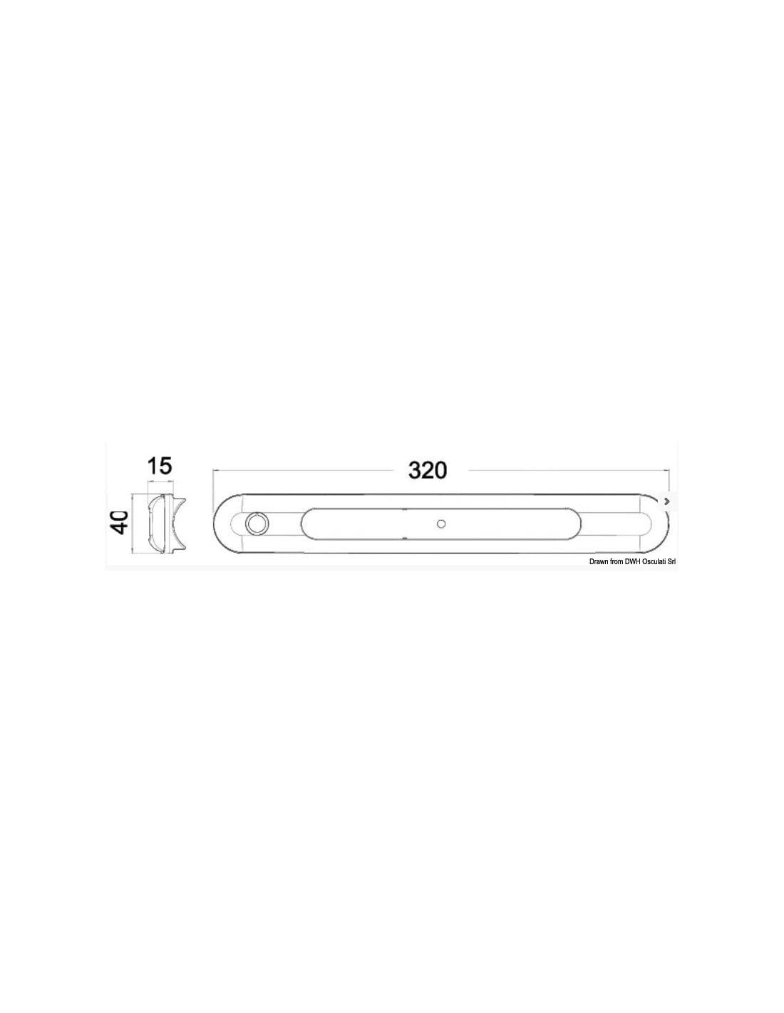 Osculati Plafoniera LED da appoggio 310x40x15 mm (Free-Standing Watertight LED Light 310
