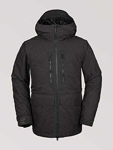 Volcom Men's Stone Gore-tex 2 Layer Laminate Snow Jacket, Vintage Black, Large
