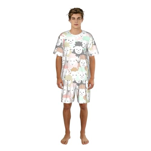 Pyjama hommes court anti-chaleur avec poches pour des nuits d'été fraîches