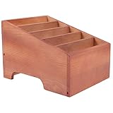  KITANDOVE Scatola Portaoggetti Da Scrivania in Legno Vintage Portaoggetti Per La Gestione Di Articoli Vari Porta Cellulare Per La Casa