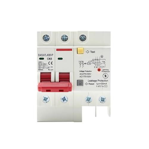 Disjoncteur de fuite SPD 230V 2P RCCB MCB pour protection habitation