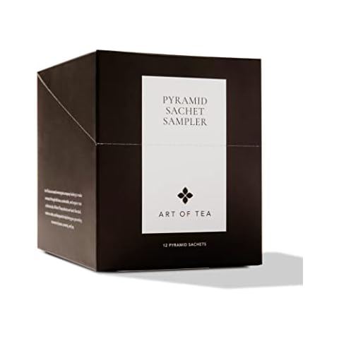 Art of Tea | Assorted Tea Bags Sampler Caffeinated and Non-Caffeinated| 12 Count Sampler Box Cover
