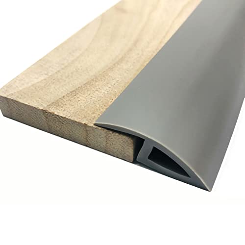 XBTGS Floor Transition Strip Door Kitchen Bedroom, 3.2ft Length Threshold Floor Transition Strip,PVC Strips for Carpets and Floor Edging,Wood to Tile,Carpet to,Gray-1m/3.2ft L