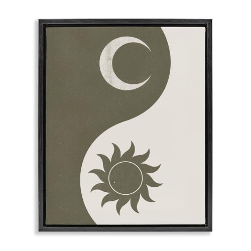 Solar Lunar Yin Yang Spiritual, 16 x 20 Inch Canvas in Floater Frame
