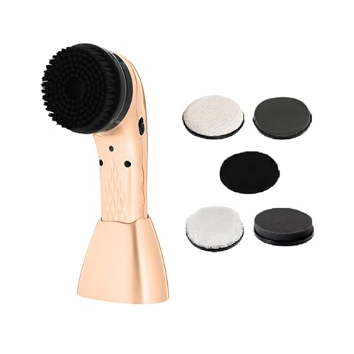 rockible Electric Shoe Polisher Machine with Adjustable Speed USB Leather Care Cleaning Kit Automatic Shoe Shine Kit for Sofa, gold