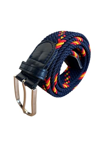 Ya en mundofriki.es: ROMA RETAIL Cinturón para Hombre, Cinturón Trenzado Elástico Extensible Unisex Hombres Mujeres Tejido Trenzado Elástico para Jeans (Azul bandera de España)