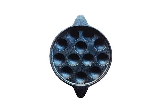 Honesty K Pre-Seasoned Cast Iron 29.5cm Appam Patra, Paniyarakkal Pan for Appe, Gunta Ponganalu, Paddu, Kuzhi and Litti, Cast Iron Cookware Gas & Induction Compatible Non-Toxic 12 Pit (B0CVH9RQQL) Amazon Price History, Amazon Price Tracker