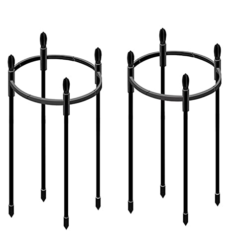 MANMAOHE Kleine schwarze Pflanzkäfige und Stützen Cover