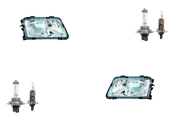  Fari alogeni adatti per Audi A3 8L 96-00 con H7 H1 Set Sinistra Destra